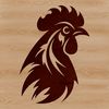Cock-a-Doodle-Doo Cartoon Rooster A cartoon illustration of a rooster with its head held high.