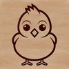 Cozy Chicken Farm Scene An adorable illustration of a single chicken in a farm setting.
