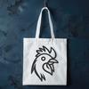 Free SVG Chicken Vector Art Simple line drawing of a chicken's head, suitable for vector art or clip art designs.