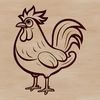 Colorful Chicken Clip Art Design A high-quality illustration of a chicken, suitable for commercial or personal use in digital design projects.