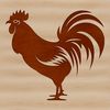 Vibrant Farm Fowl A stylized vector design of a bird commonly raised on farms, with vibrant plumage and a bold attitude.