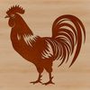 Male Fowl Illustration A detailed illustration of a cockerel, a male chicken with vibrant plumage.