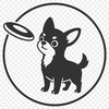 A digital illustration of a small Chihuahua dog in simple vector design style.