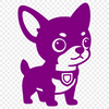 Cartoon chihuahua graphic designed for digital use.