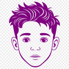 Child Clip Art Design A young boy illustrated in simple lines, suitable for various uses including digital designs and crafts.