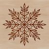 Ornate Snowflake Clip Art Design A delicate, ornate snowflake design with intricate details, suitable for vector art projects.