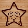 A colorful star symbol created as a vector graphic.