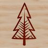 Vector art of a festive Christmas tree design for various applications.