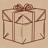 Free Vector Gift Box Design A simple 2D illustration of a gift box with a rectangular shape and flat top.