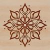 A delicate ornate snowflake with intricate patterns, suitable for winter designs.