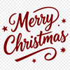 Vector graphic illustration of merry Christmas quotes in a decorative font.