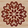 Delicate Christmas Snowflake Design A delicate, intricate snowflake design suitable for Christmas winter decorations.