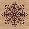 An intricately detailed vector snowflake illustration suitable for winter and Christmas themes.