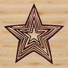 Free Stylized Star Clip Art A stylized, geometric star symbol suitable for vector art and graphic design projects.