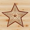 A simple star icon made from geometric shapes, suitable for vector art designs.
