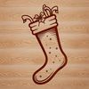 A Christmas stocking designed as a vector graphic illustration.
