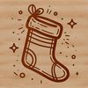 Free SVG Stocking Design for Crafting Projects A Christmas stocking vector design for clip art and crafting projects.