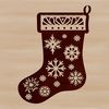 Christmas Stocking Vector Art Design A high-quality SVG graphic of a festive holiday stocking.