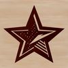 A simple star design created as a vector graphic for various digital formats including PNG and PDF.