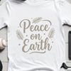 A vector illustration of inspirational Christmas quotes with a focus on peace on earth, ideal for graphic design projects.