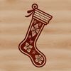 Beautiful Vector Graphics Stocking Pattern A Christmas-themed stocking design made from high-quality vector graphics.