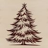 Stylized SVG Illustration of a Xmas Tree A stylized digital illustration of a Christmas tree, suitable for vector graphics.