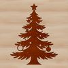 A vector graphic representation of a traditional Christmas tree design, ready to be used in web design or DIY projects.