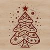 A traditional Christmas tree design, suitable for digital decoration or crafting.