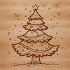 A stylized Christmas tree illustration in vector format, suitable for various applications and designs.