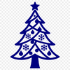 A stylized illustration of a festive Christmas tree.