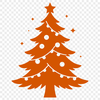 Decorated Christmas tree illustration in vector format.