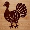 Xmas Turkey Graphic A stylized illustration of a turkey, suitable for vector design and commercial or personal use.