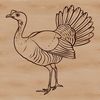 A simple illustration of a farm animal commonly associated with Christmas.