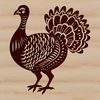Farm Animal Christmas Decoration SVG A large white farm animal with brown feathers and red wattle, symbolizing Christmas.