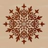 Ornate snowflake design created with vector art for winter or Christmas projects.