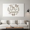 Decorative Christmas phrase illustrations with inspirational quotes in a festive theme.