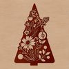 An SVG vector design element featuring a traditional Christmas tree silhouette against a plain background.