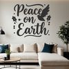 Christmas peace on earth quotes in a simple vector design.