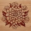 Vibrant Flower Illustration A colorful, detailed illustration of a Chrysanthemum flower, suitable for gardening and floral design projects.