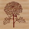Stylized Chrysanthemum Clip Art Free Download An SVG graphic featuring a stylized Chrysanthemum plant in full bloom, suitable for crafting and design projects.