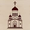 Traditional Eastern Orthodox place of worship building design in scalable SVG graphics