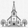 Church Vector Graphic Free Download A 2D vector graphic illustration of a church building with architectural details.