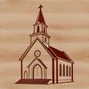 A detailed vector illustration of a traditional church architecture.