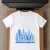 Urban Cityscape Vector Illustration An urban landscape with a collection of buildings, including skyscrapers, office complexes, and residential areas.