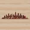 Urban landscape illustration with modern skyscrapers A digital illustration of a modern city skyline with skyscrapers and architecture.