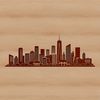 Skyscraper Cityscape SVG Design An illustrative city skyline with skyscrapers and buildings.