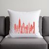 Modern Cityscape SVG Graphics A detailed illustration of a modern city skyline at sunset, suitable for digital cutting and crafting projects.
