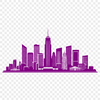 Urban Architecture Illustration A detailed, scalable vector graphic representation of a city skyline with multiple buildings and structures.