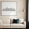 City Skyline Vector Illustration A detailed illustration of a cityscape with skyscrapers, buildings, and roads, optimized for vector graphics.