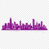 A detailed illustration of a cityscape at sunset, suitable for vector graphics and various cutting machines.
